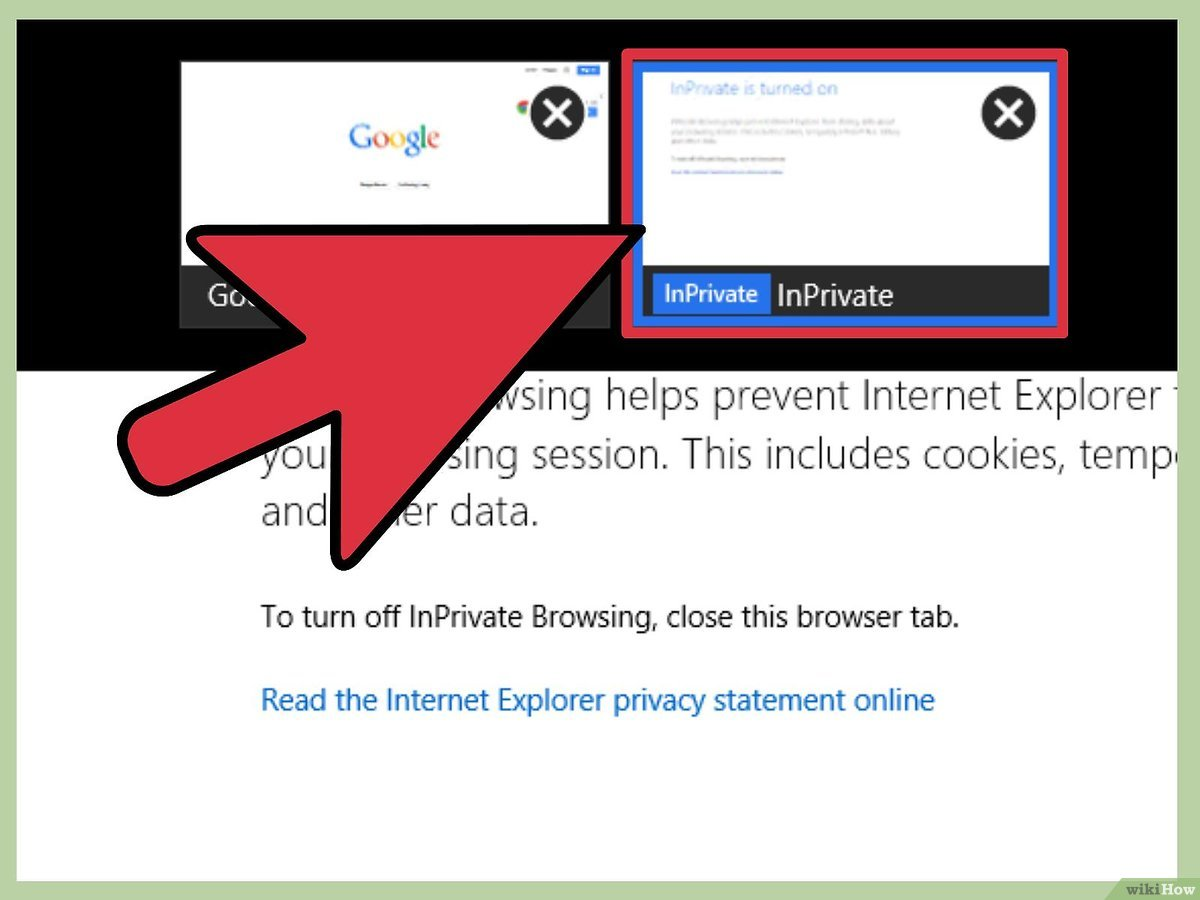 Giao diện Internet Explorer sau khi thực hiện cách mở trang web ẩn danh